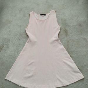 Zara fit and flare blush dress.